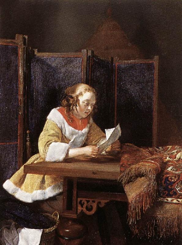 TERBORCH, Gerard A Lady Reading a Letter eart